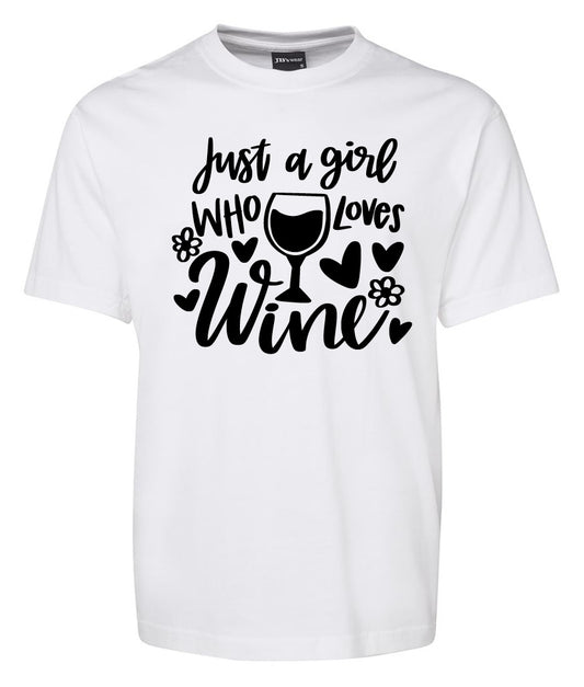 Just a Gril Who Loves Wine Shirt