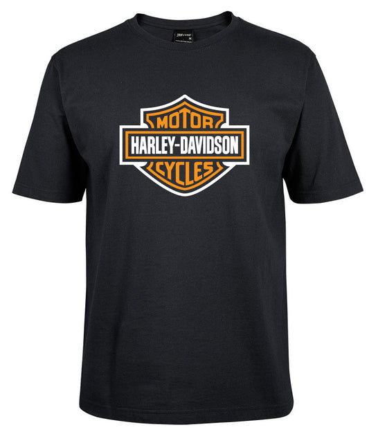 Harley-Davidson Bar & Shield Shirt Orange, White Border