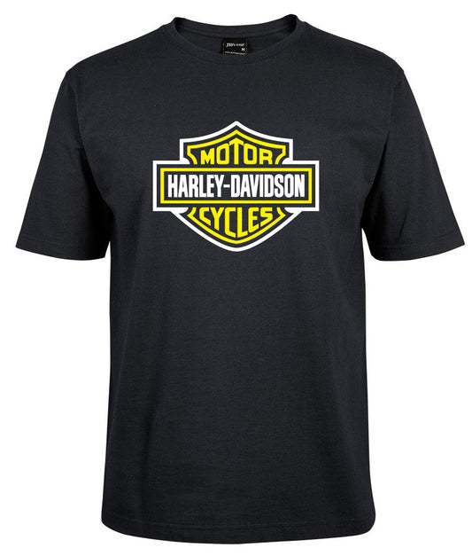 Harley-Davidson Bar & Shield Shirt LIme Yellow, White Border