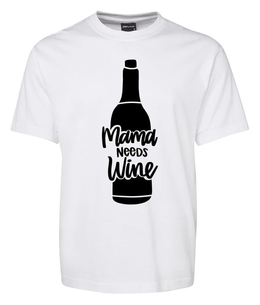 Mama Needs Wine bottle shirt